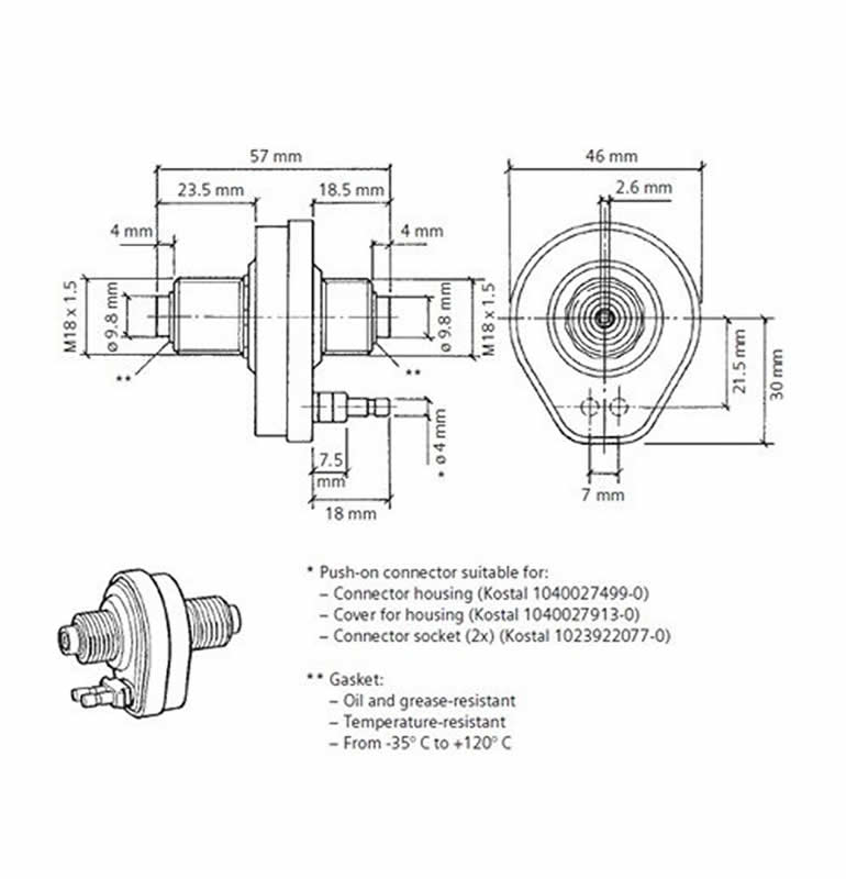 VDO Mechanical tacho speed sender - M18